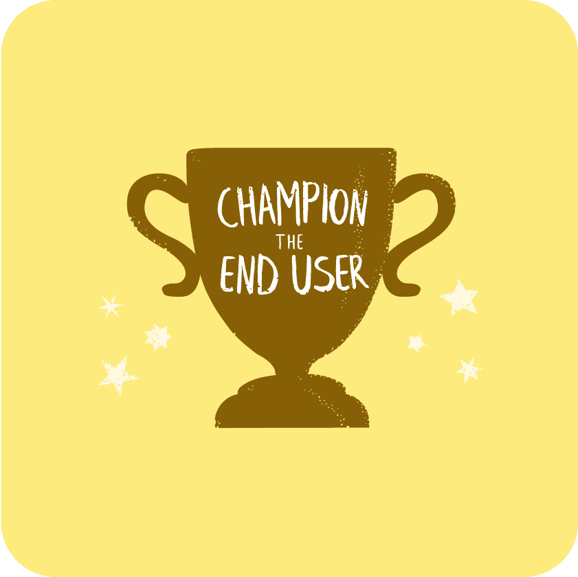 Trophy illustration for the value "Craft with positivity"