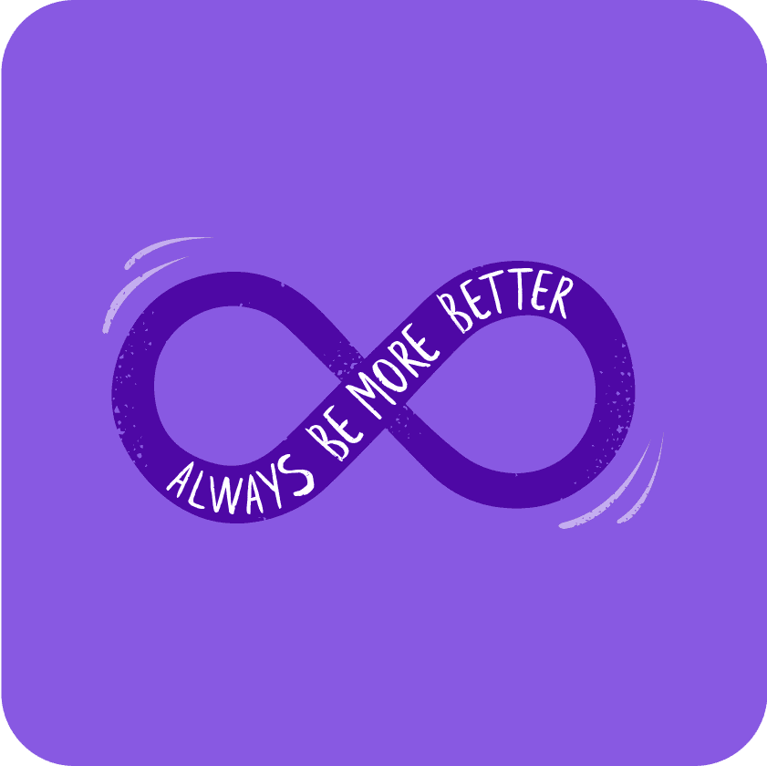 Infinity-loop illustration for the value "Uplift and empower"